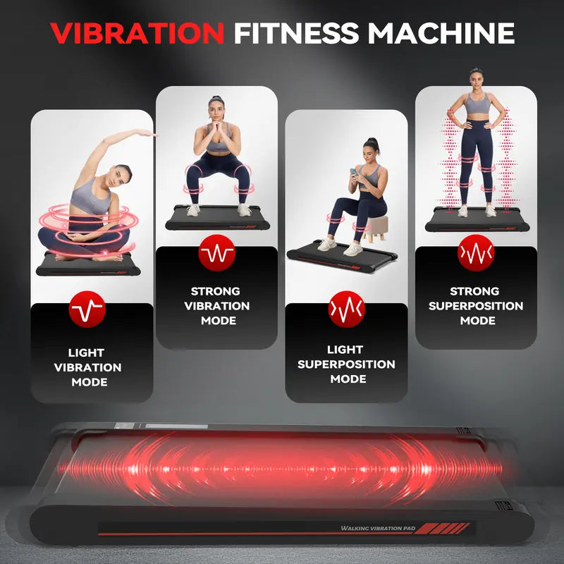 Say Bye To Lazy Lifestyle! P1 3 In 1 Walking Vibration Pad, APP & Remote Control 22Lbs Lightweight Under Desk Treadmill With Servo Motor