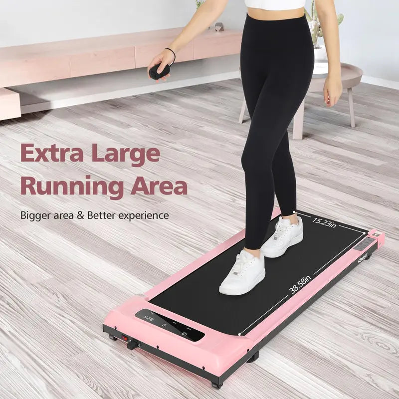 No Installation Needed! Quiet Under Desk Walking Pad Treadmill, Remote Control & LED Display for Home & Office
