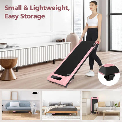 No Installation Needed! Quiet Under Desk Walking Pad Treadmill, Remote Control & LED Display for Home & Office