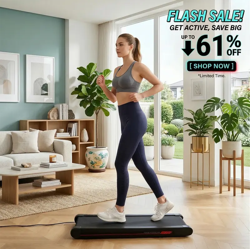 Easy Daily Workout! Multi-functional Vibrating Plate Walking Pad, Portable Quiet Under Desk Treadmill for Home Office Fitness